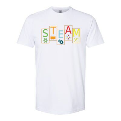 STEAM Symbols STEM Science Engineering ART Math Tee Softstyle® CVC T-Shirt