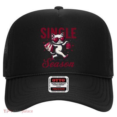 Single Season – Sassy Cat Chic For Empowered Women High Crown Mesh Back Trucker Hat