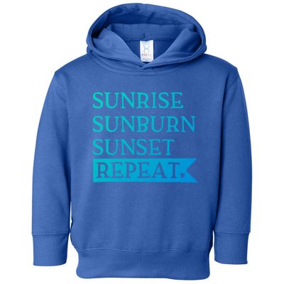 Sunrise Sunburn Sunset Repeat Summertime Sun Tan Design Cool Gift Toddler Hoodie