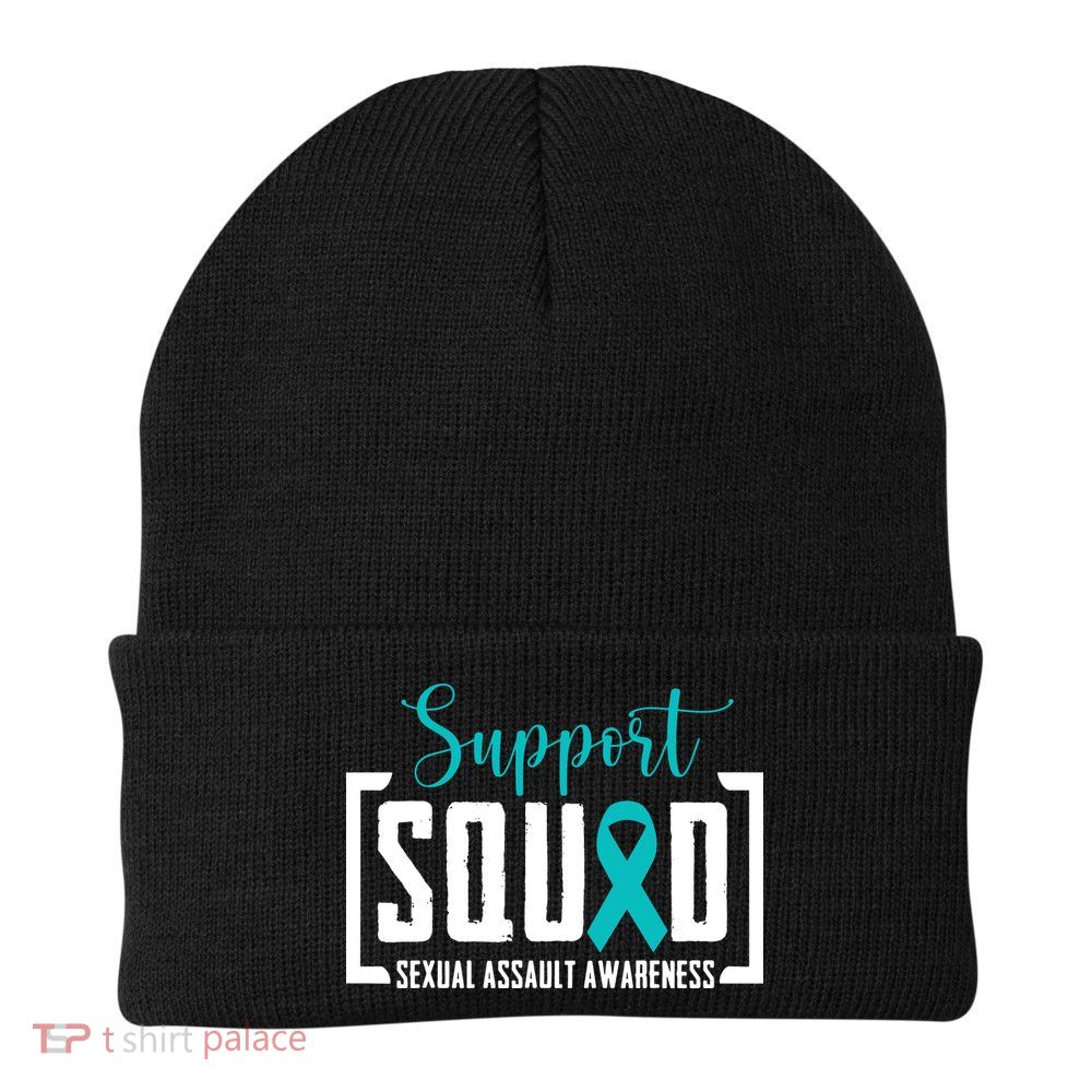 Support Squad Sexual Assault Awareness Month Support Victim Beanie