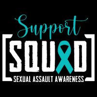 Support Squad Sexual Assault Awareness Month Support Victim Drawstring Bag