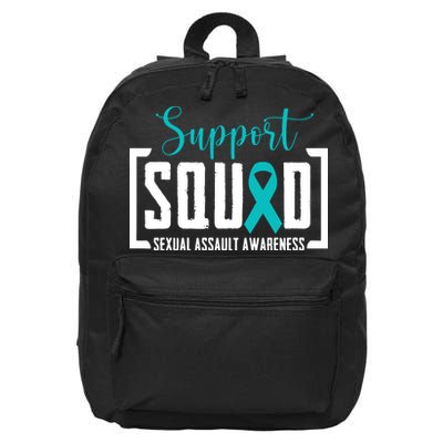 Support Squad Sexual Assault Awareness Month Support Victim 16 in Basic Backpack