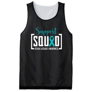 Support Squad Sexual Assault Awareness Month Support Victim Mesh Reversible Basketball Jersey Tank