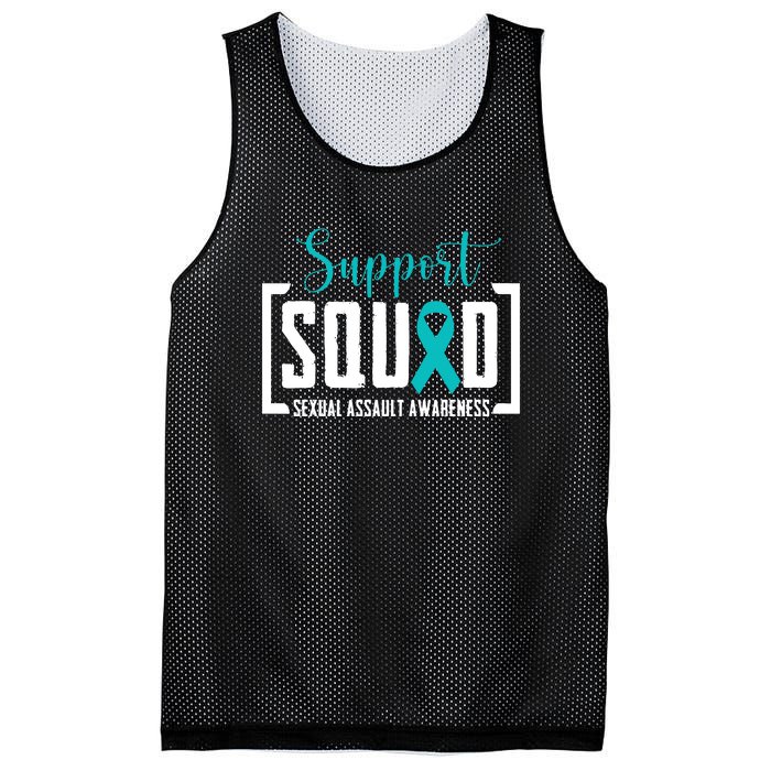 Support Squad Sexual Assault Awareness Month Support Victim Mesh Reversible Basketball Jersey Tank