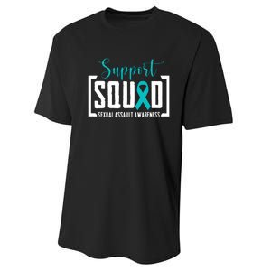 Support Squad Sexual Assault Awareness Month Support Victim Performance Sprint T-Shirt