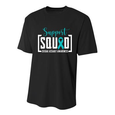 Support Squad Sexual Assault Awareness Month Support Victim Youth Performance Sprint T-Shirt