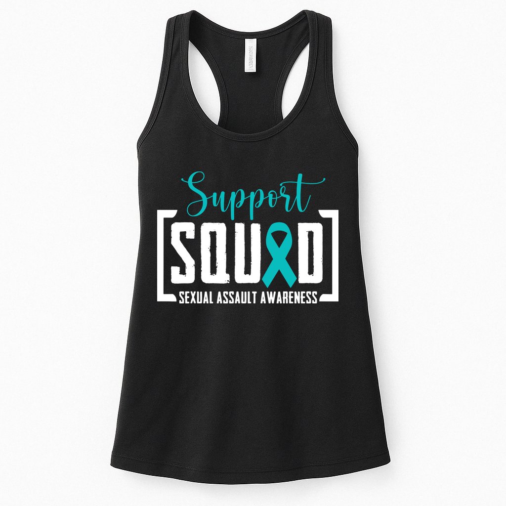 Support Squad Sexual Assault Awareness Month Support Victim Womens Tank Top