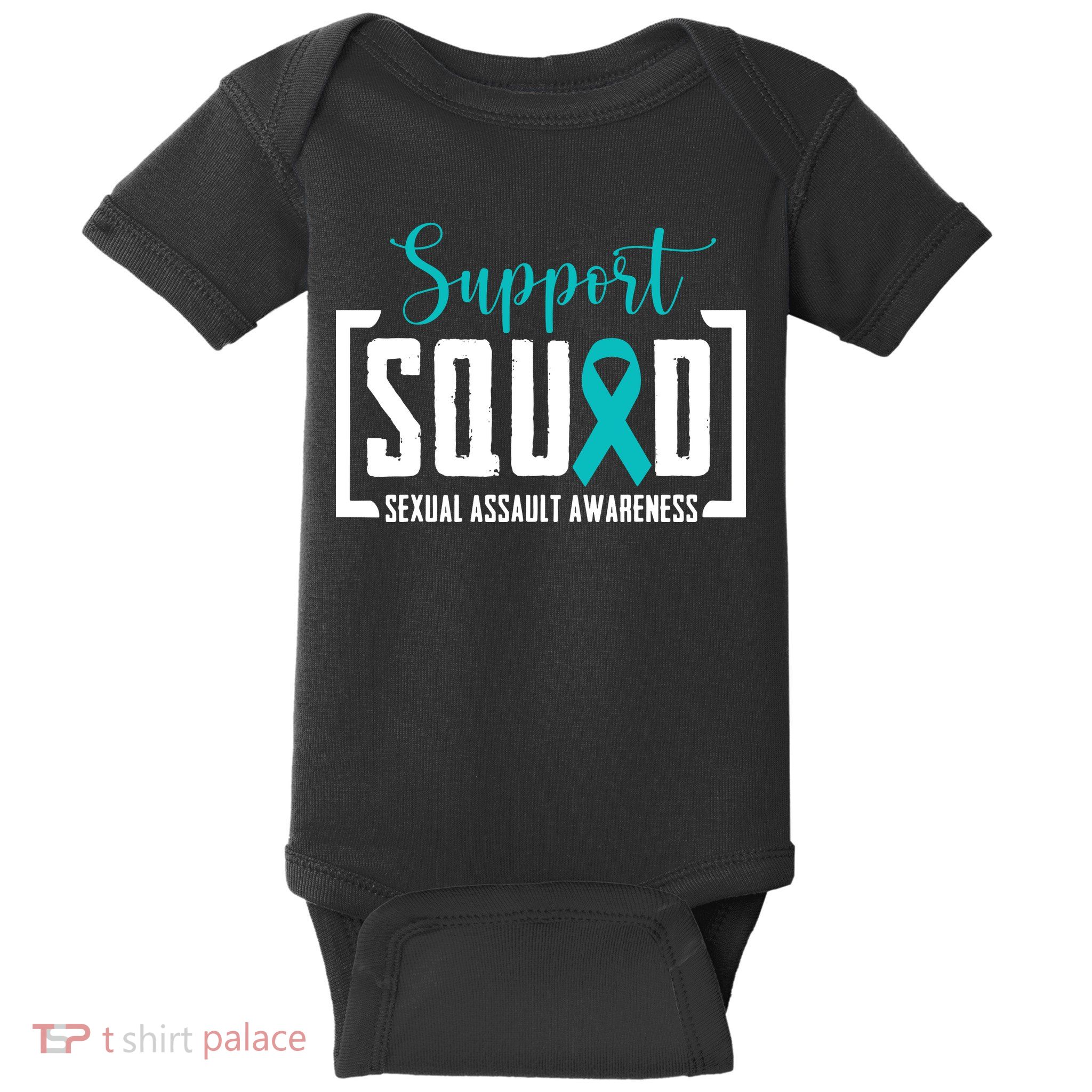 Support Squad Sexual Assault Awareness Month Support Victim Baby Bodysuit