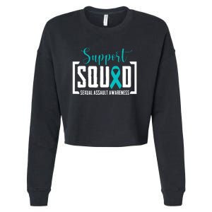 Support Squad Sexual Assault Awareness Month Support Victim Cropped Pullover Crew