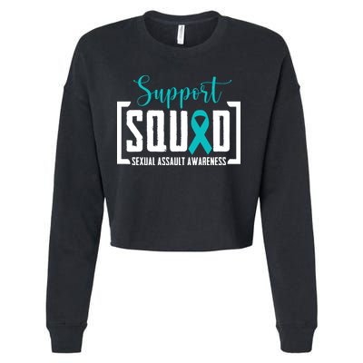 Support Squad Sexual Assault Awareness Month Support Victim Cropped Pullover Crew