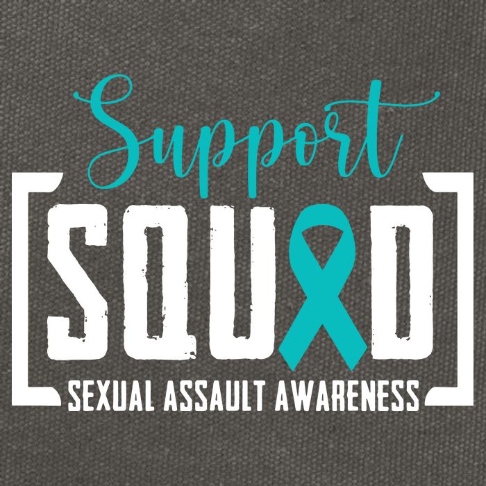 Support Squad Sexual Assault Awareness Month Support Victim Cotton Canvas Backpack