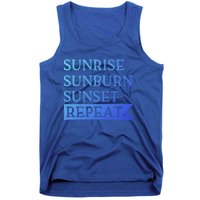 Sunrise Sunburn Sunset Repeat Summertime Sun Tan Design Cool Gift Tank Top