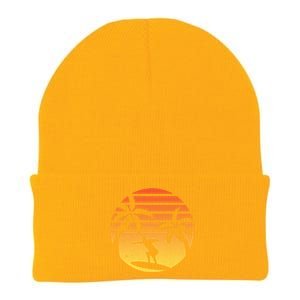 Summer Surf Sunset Retro Knit Cap Winter Beanie