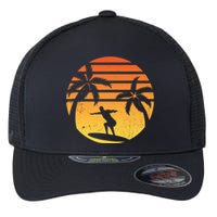 Summer Surf Sunset Retro Flexfit Unipanel Trucker Cap