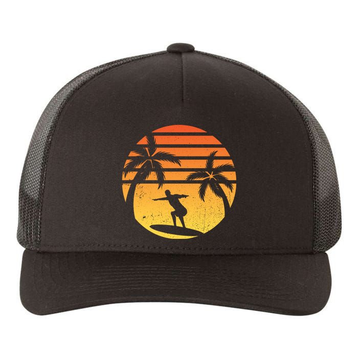 Summer Surf Sunset Retro Yupoong Adult 5-Panel Trucker Hat