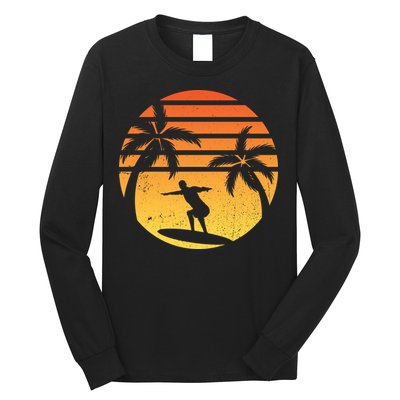 Summer Surf Sunset Retro Long Sleeve Shirt