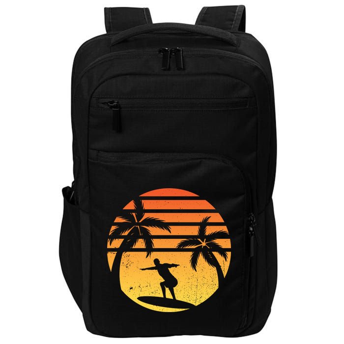 Summer Surf Sunset Retro Impact Tech Backpack
