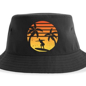 Summer Surf Sunset Retro Sustainable Bucket Hat