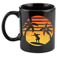 Summer Surf Sunset Retro 11oz C Handle Ceramic Mug
