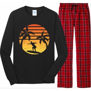 Summer Surf Sunset Retro Long Sleeve Pajama Set