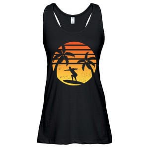 Summer Surf Sunset Retro Ladies Essential Flowy Tank