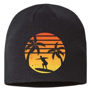 Summer Surf Sunset Retro Sustainable Beanie