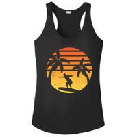 Summer Surf Sunset Retro Ladies PosiCharge Competitor Racerback Tank