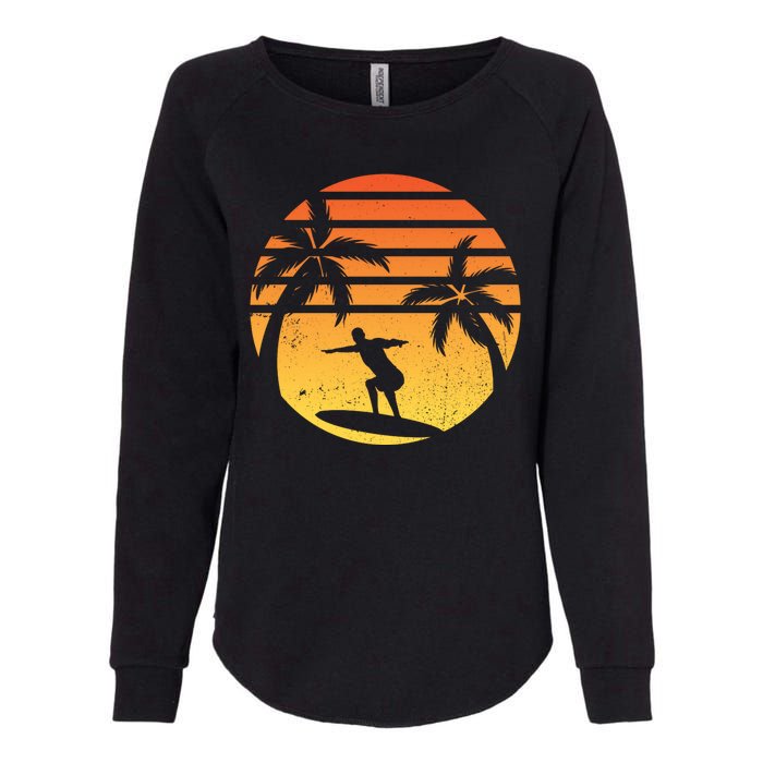 Summer Surf Sunset Retro Womens California Wash Sweatshirt