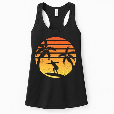 Summer Surf Sunset Retro Womens Tank Top