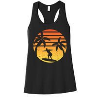 Summer Surf Sunset Retro Women's Racerback Tank