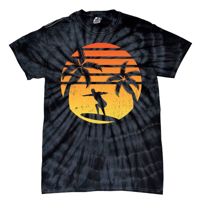 Summer Surf Sunset Retro Tie-Dye T-Shirt