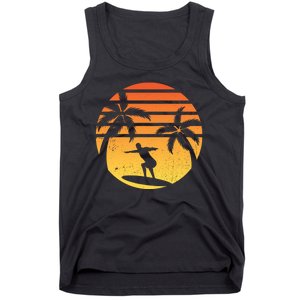 Summer Surf Sunset Retro Tank Top