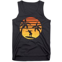 Summer Surf Sunset Retro Tank Top