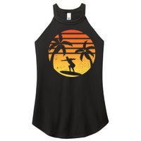 Summer Surf Sunset Retro Women's Perfect Tri Rocker Tank