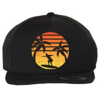 Summer Surf Sunset Retro Wool Snapback Cap