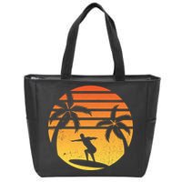Summer Surf Sunset Retro Zip Tote Bag