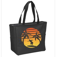 Summer Surf Sunset Retro Zip Tote Bag