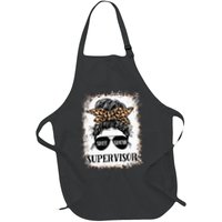 Shit Show Supervisor  Casual Messy Bun Bleached Apron