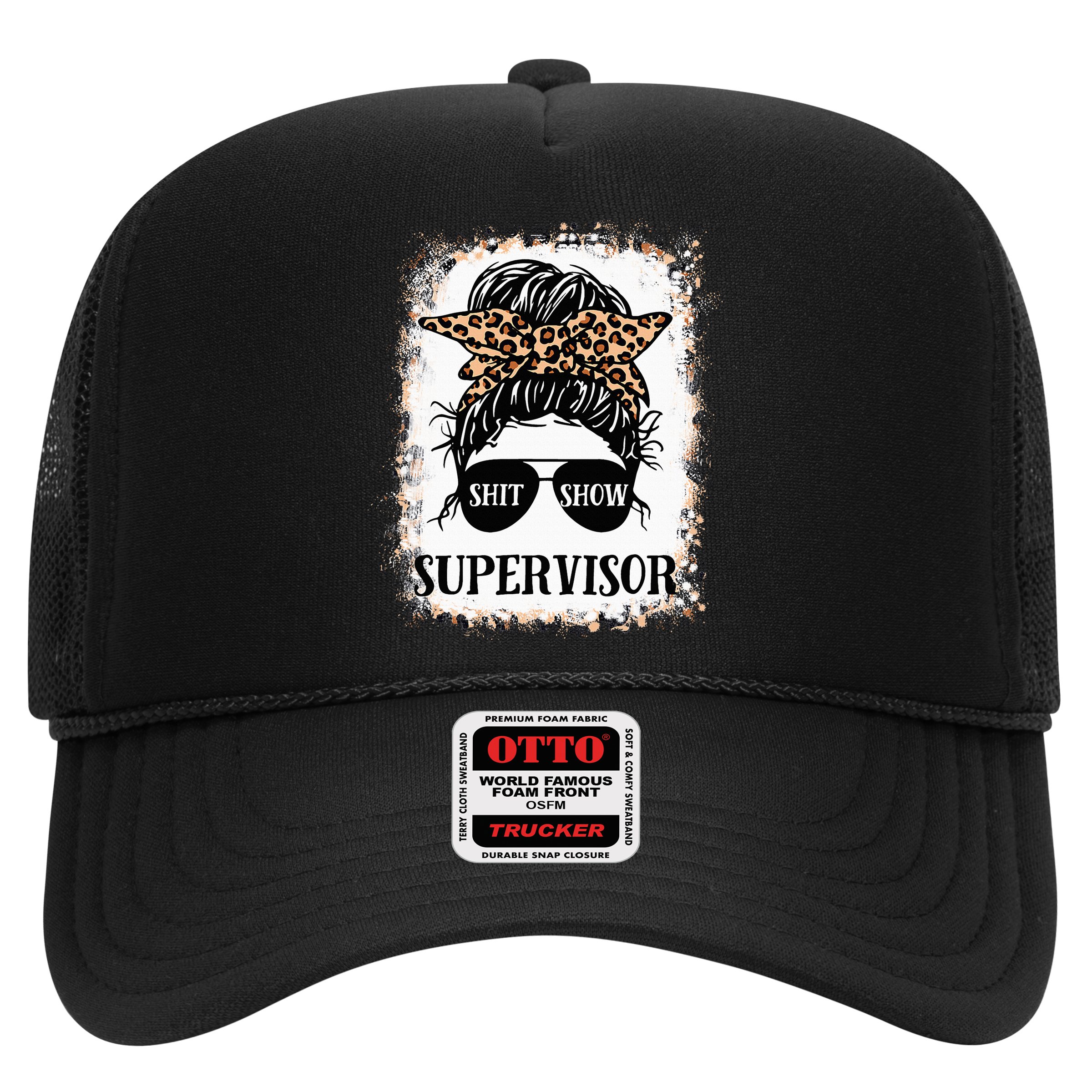 Shit Show Supervisor  Casual Messy Bun Bleached Hat