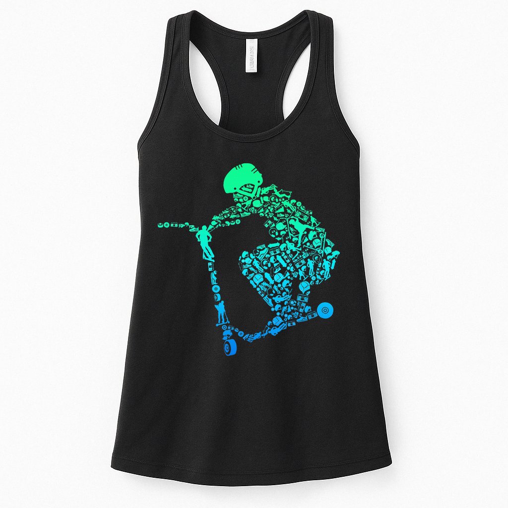 Scooter Stunt Womens Tank Top