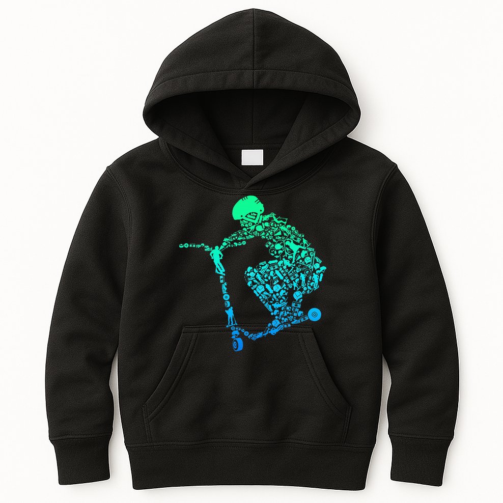 Scooter Stunt Kids Hoodie