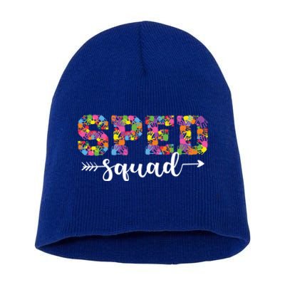 Sped Squad Special Education Inclusion Teacher Cool Gift Short Acrylic Beanie