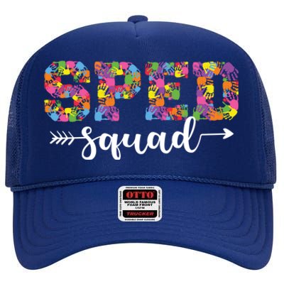 Sped Squad Special Education Inclusion Teacher Cool Gift High Crown Mesh Back Trucker Hat