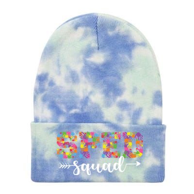 Sped Squad Special Education Inclusion Teacher Cool Gift Tie Dye 12in Knit Beanie