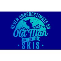 Ski Skiing Skier Never Underestimate An Old On Skis Cool Gift Bumper Sticker