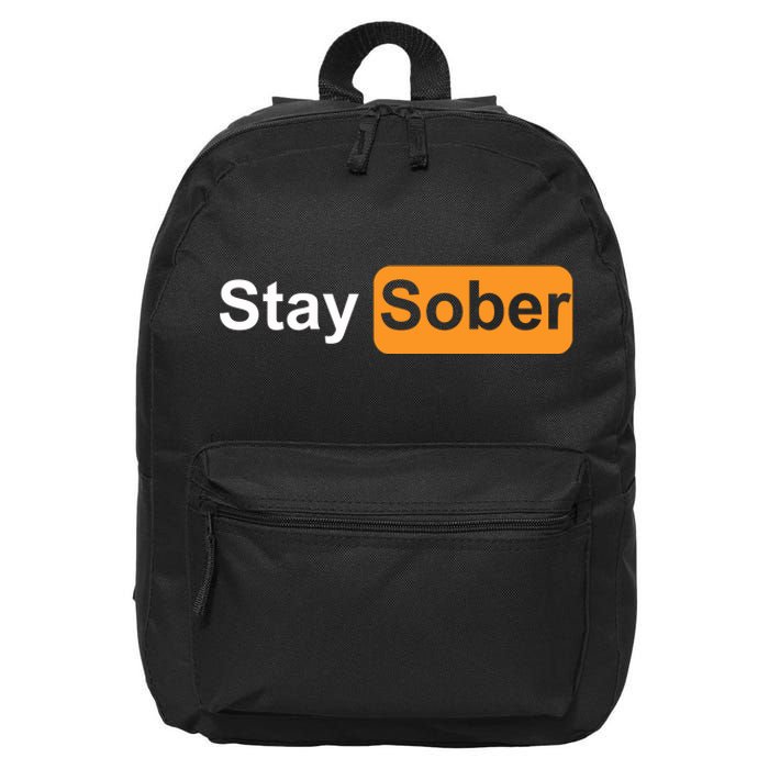 Stay Sober 16 in Basic Backpack