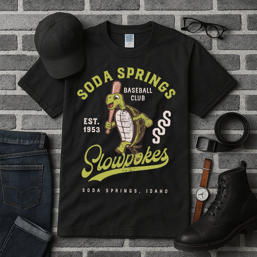 Soda Springs Slowpokes Retro Minor League Baseball Team Tall T-Shirt