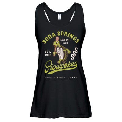 Soda Springs Slowpokes Retro Minor League Baseball Team Ladies Essential Flowy Tank