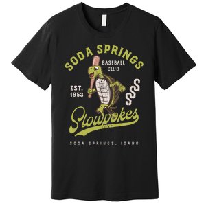 Soda Springs Slowpokes Retro Minor League Baseball Team Premium T-Shirt