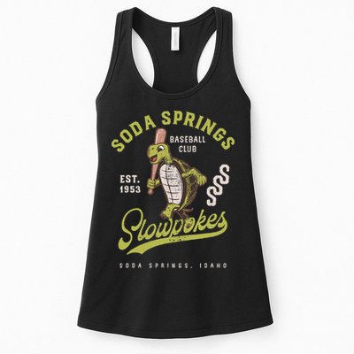Soda Springs Slowpokes Retro Minor League Baseball Team Womens Tank Top